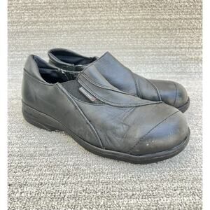 MELLOW WALK Women's Daisy Steel Toe Slip Resistant Leather Slip-on 9.5 Wide